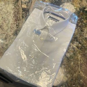 Geoffrey Bean fitted, wrinkle free, white dress shirt